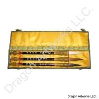 Set of Three Chinese Calligraphy Brushes