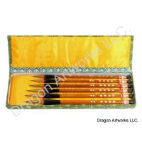 Six Wolf Hair Bristle Calligraphy Brush Set